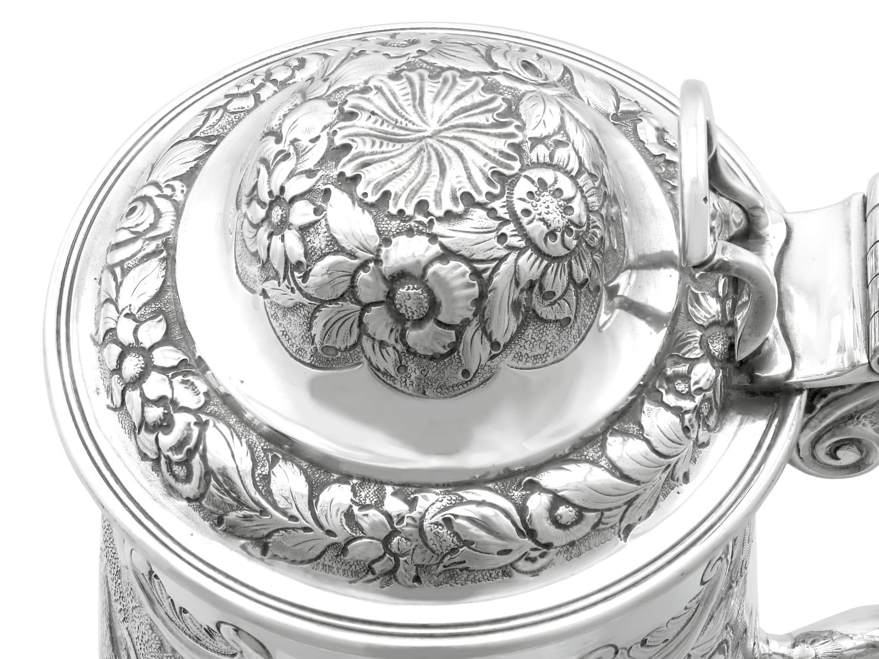 Antiker Quarz-Tankard aus Sterlingsilber, George IV.-Periode, 1820er Jahre (Silber) im Angebot