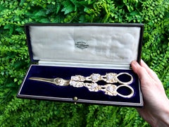 Antique George IV (1827) Sterling Silver Gilt Grape Shears