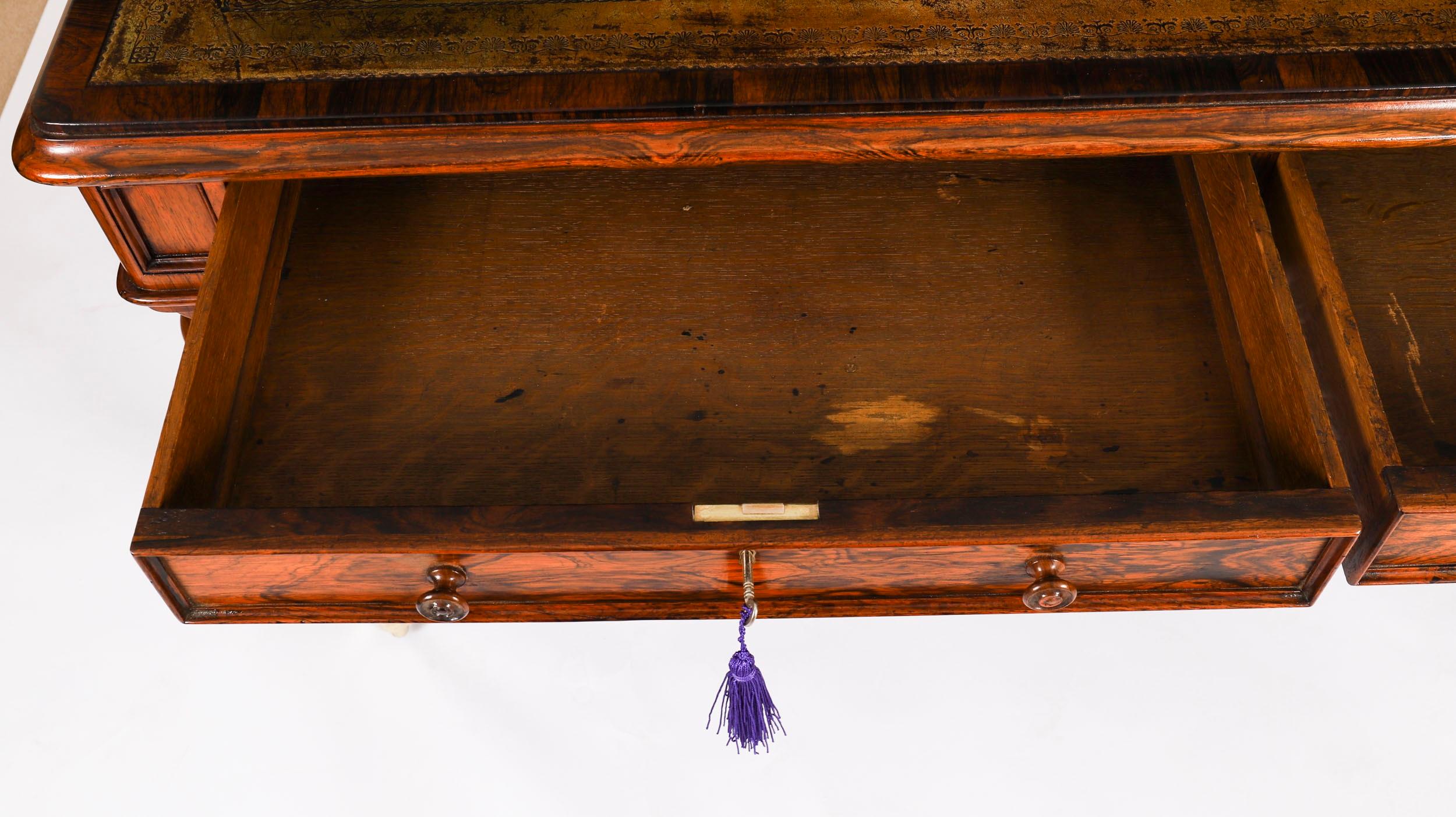 Antique George IV Goncalo Alves Writing Table Desk Early 19th Century For Sale 5