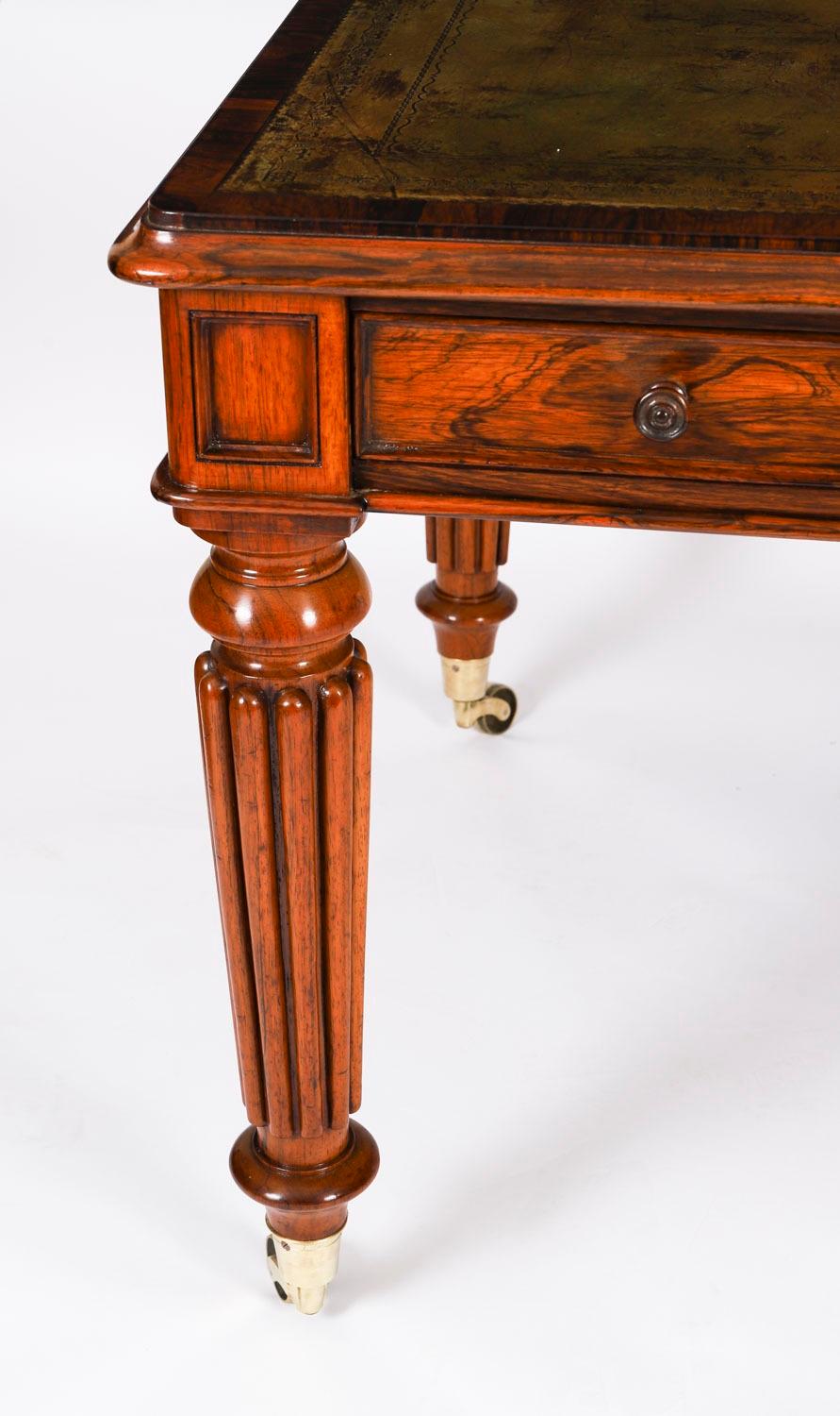Antique George IV Goncalo Alves Writing Table Desk Early 19th Century For Sale 6