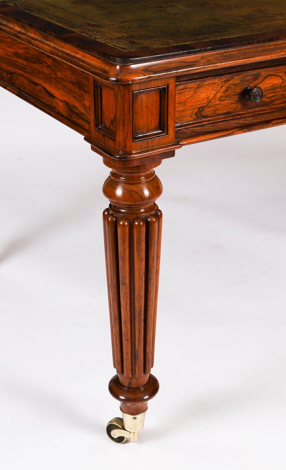 Antique George IV Goncalo Alves Writing Table Desk Early 19th Century For Sale 8