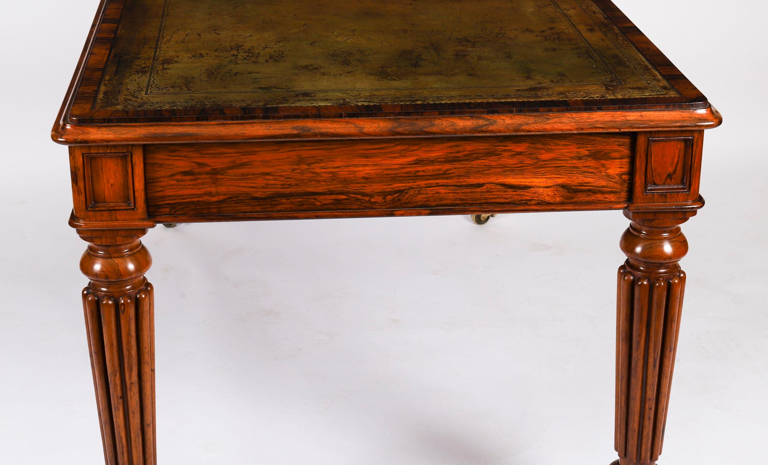 Antique George IV Goncalo Alves Writing Table Desk Early 19th Century For Sale 10