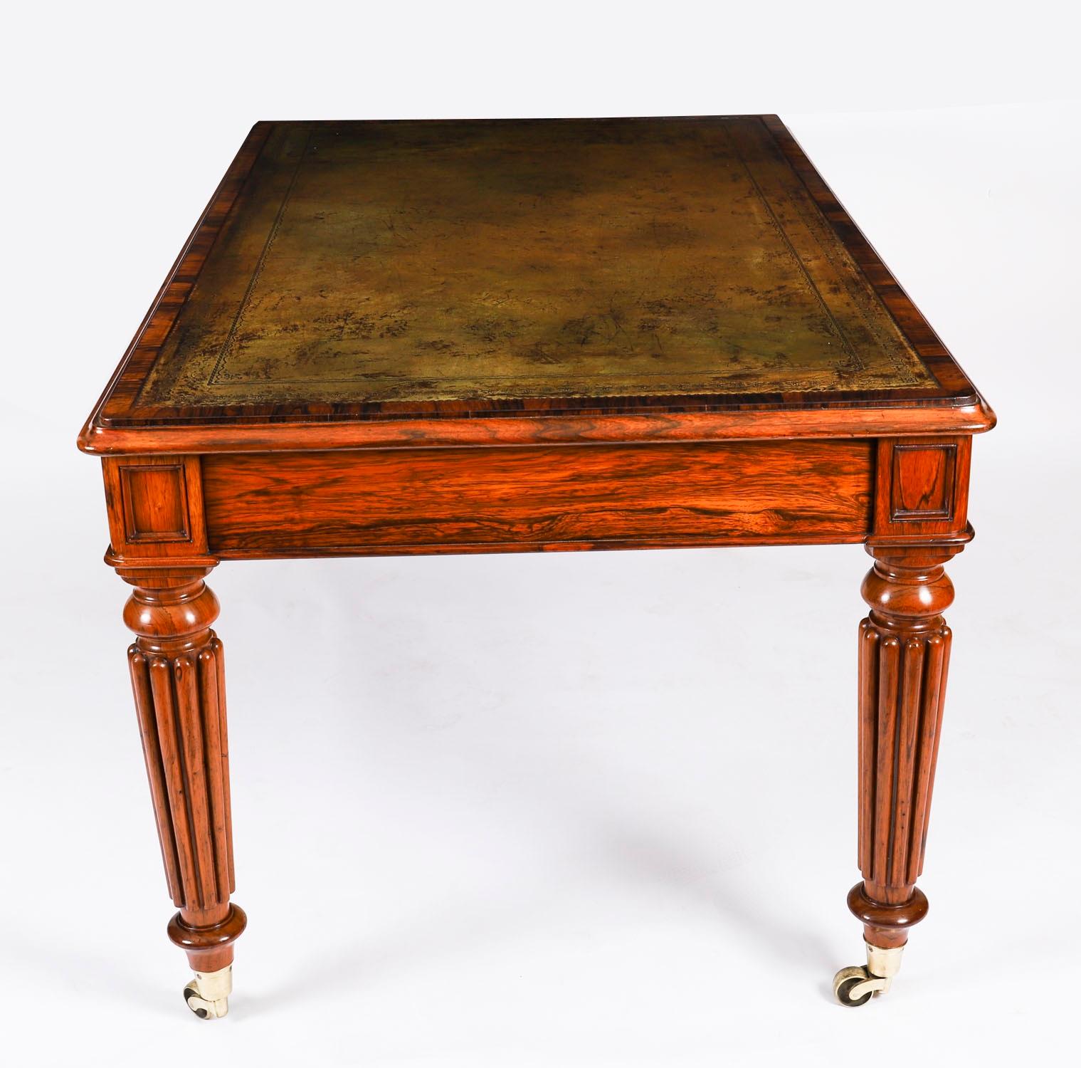 Antique George IV Goncalo Alves Writing Table Desk Early 19th Century For Sale 1