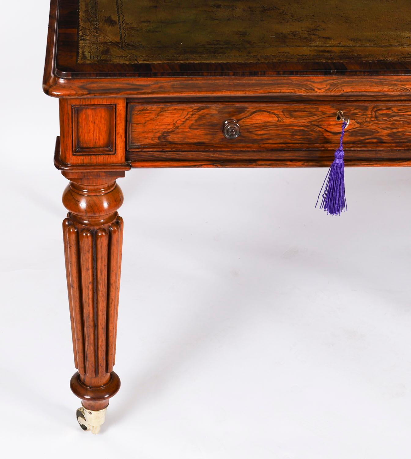 Antique George IV Goncalo Alves Writing Table Desk Early 19th Century For Sale 2