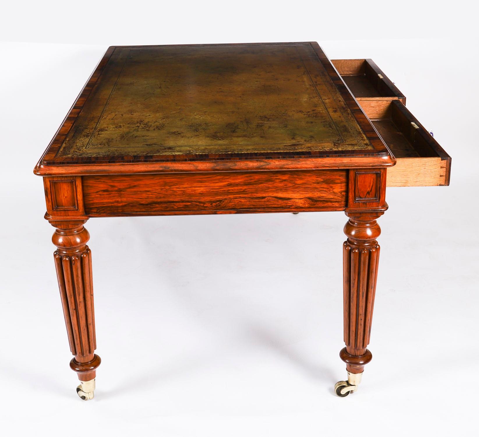 Antique George IV Goncalo Alves Writing Table Desk Early 19th Century For Sale 3