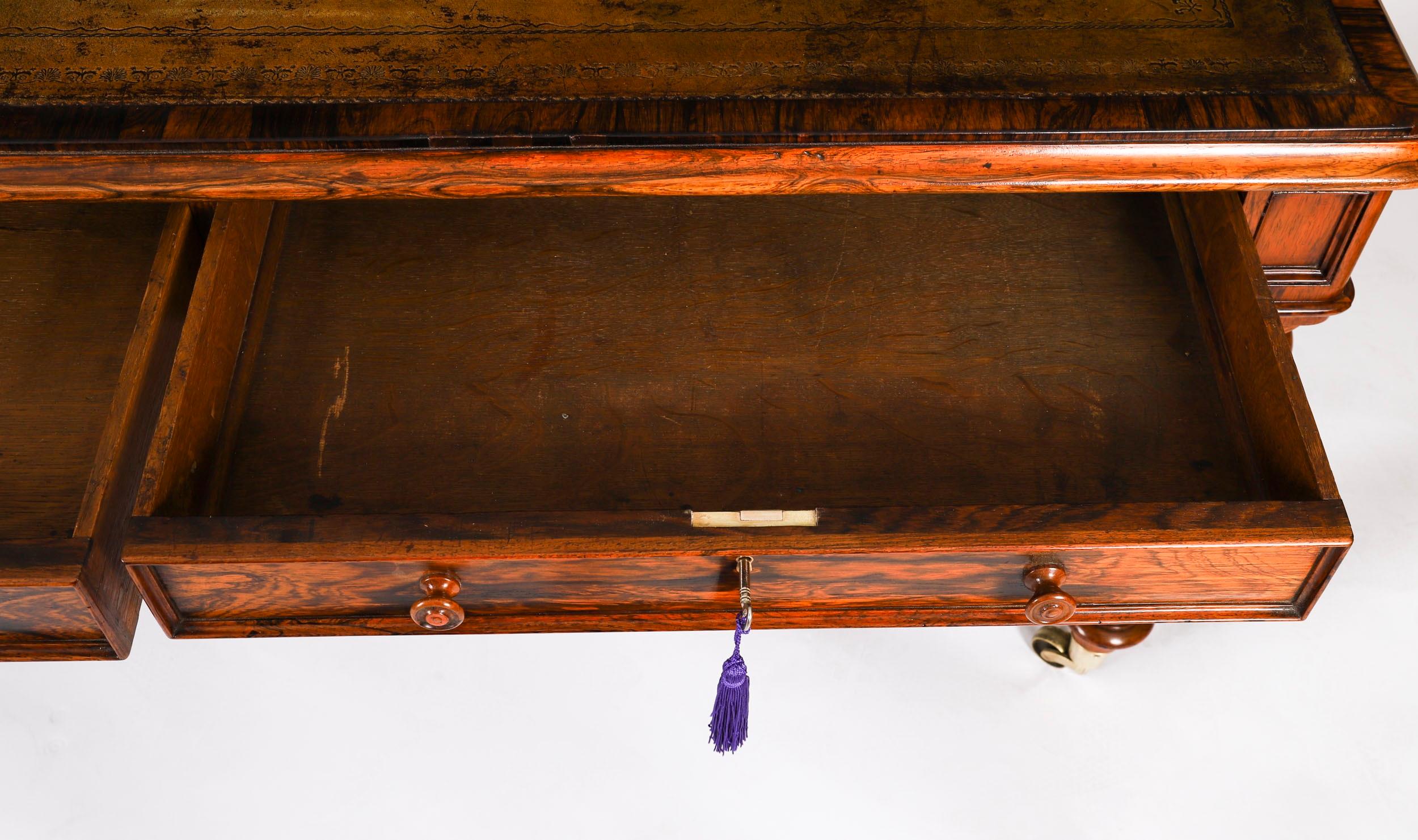 Antique George IV Goncalo Alves Writing Table Desk Early 19th Century For Sale 4