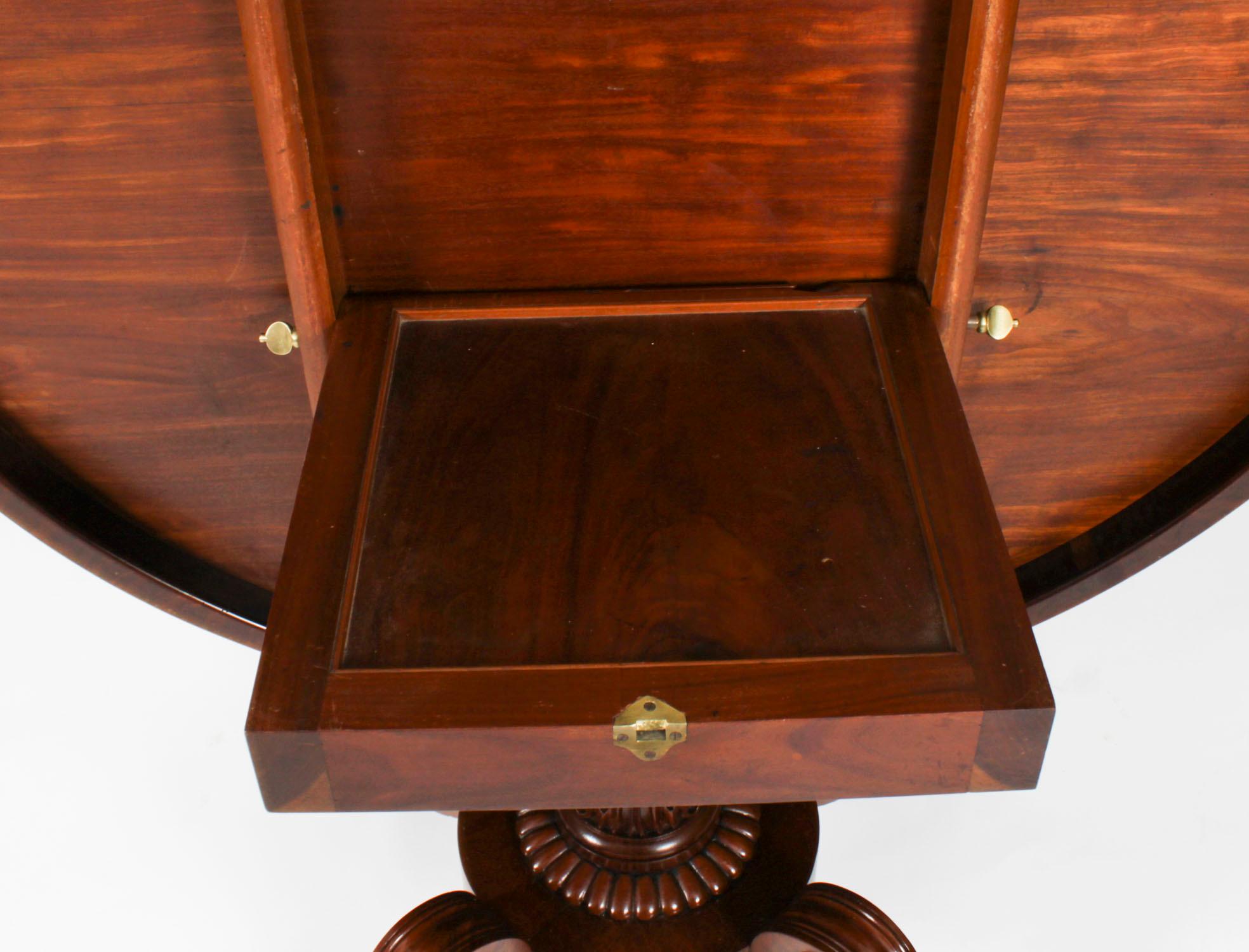 Antique George IV Loo Breakfast Dining Table Gillows Circa 19th Century For Sale 5