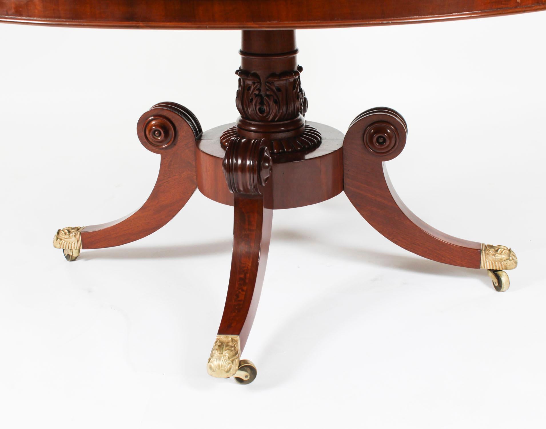 Antique George IV Loo Breakfast Dining Table Gillows Circa 19th Century For Sale 6