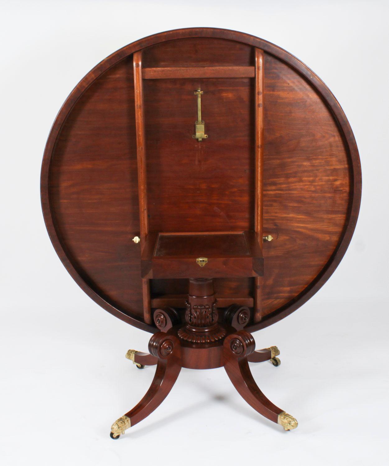 Regency Antique George IV Loo Breakfast Dining Table Gillows Circa 19th Century For Sale