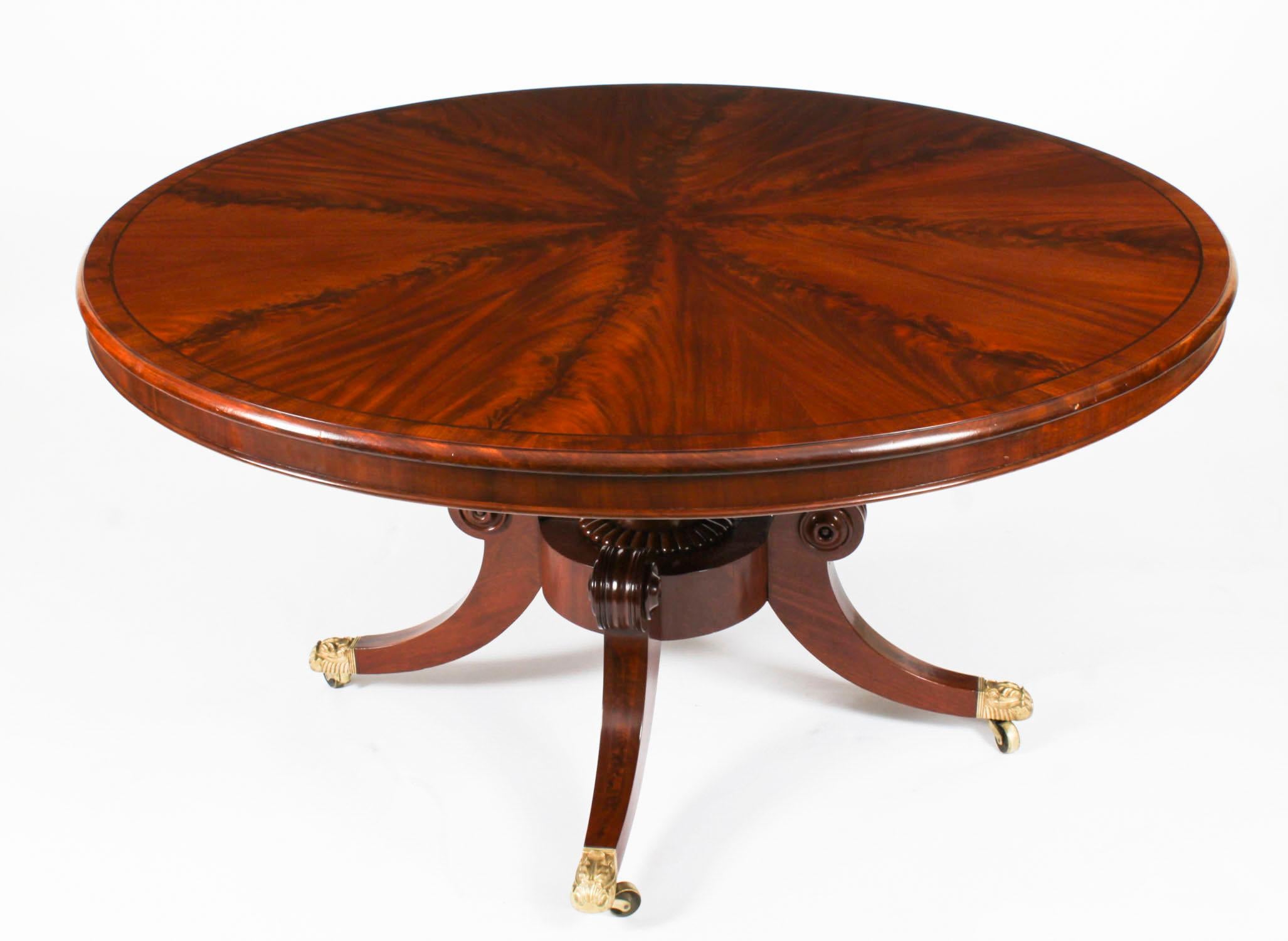 Hand-Carved Antique George IV Loo Breakfast Dining Table Gillows Circa 19th Century For Sale
