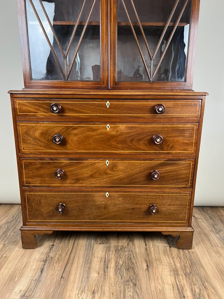 Antique George IV Mahogany Stepback Bookcase c. 1830 For Sale 3