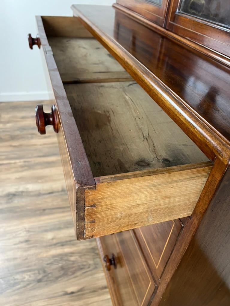 Antique George IV Mahogany Stepback Bookcase c. 1830 For Sale 4