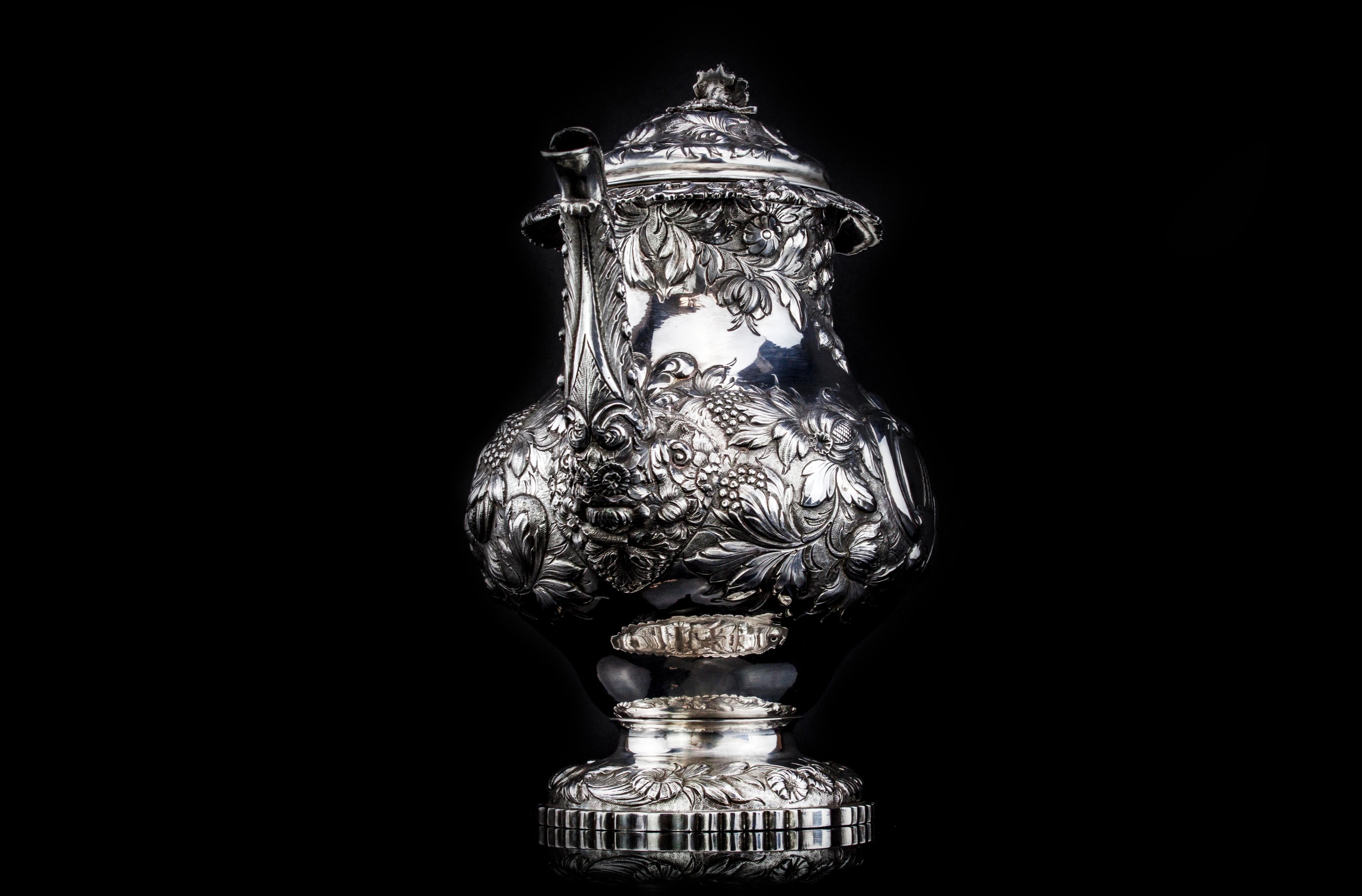 George IV Antique George iv Period Sterling Silver Tea Pot