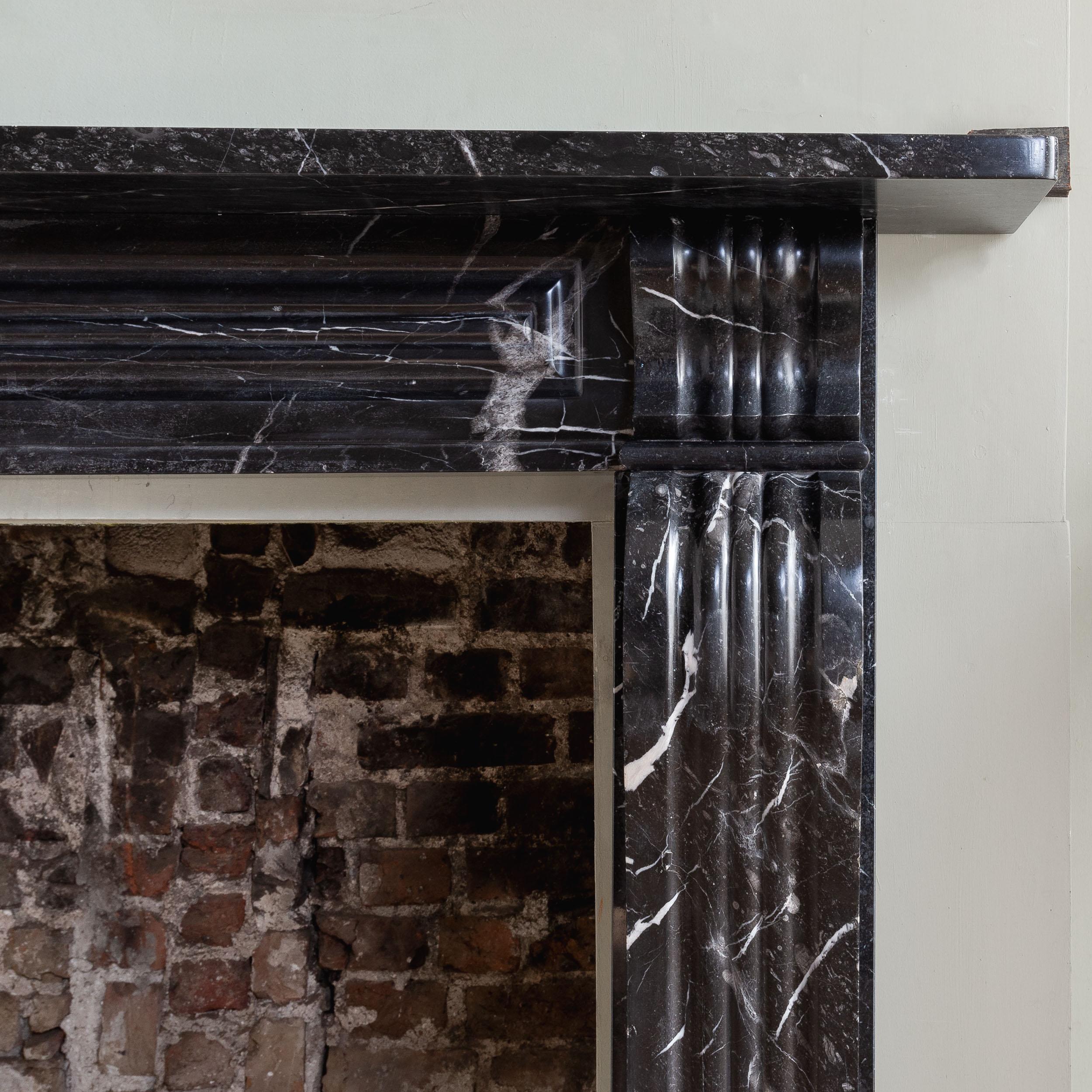 English Antique George IV Radstock Black Fireplace For Sale