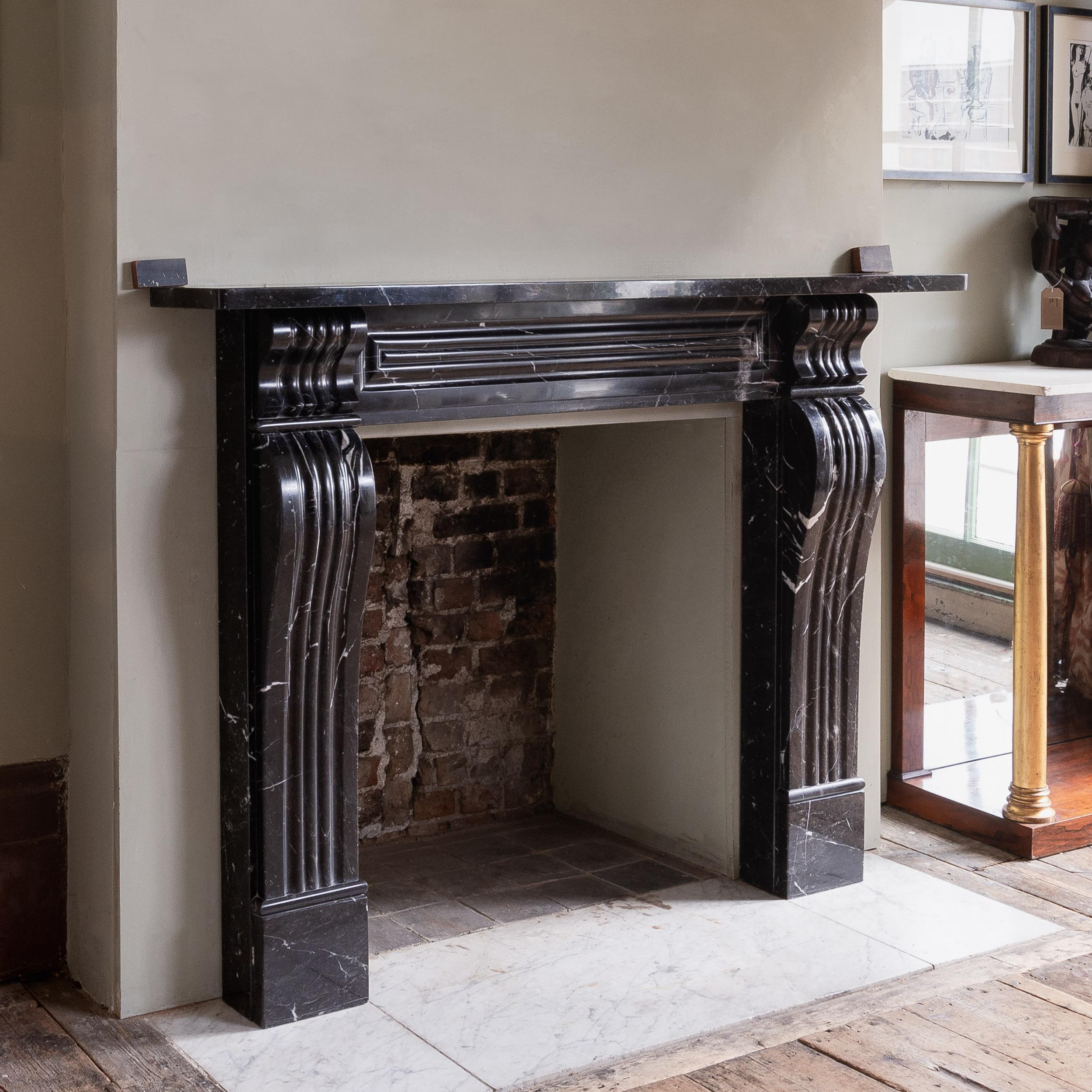 Marble Antique George IV Radstock Black Fireplace For Sale