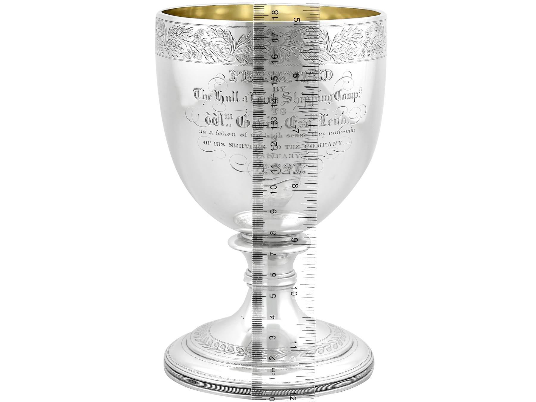 Antique George IV Scottish Sterling Silver Goblet (1820) 6