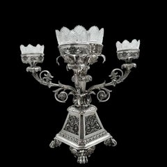 Antique George IV Silver Centrepiece Birmingham 1824 Matthew Boulton