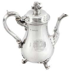 Antique George IV Silver Coffee Pot by Paul Storr London, 1826, 19th Century