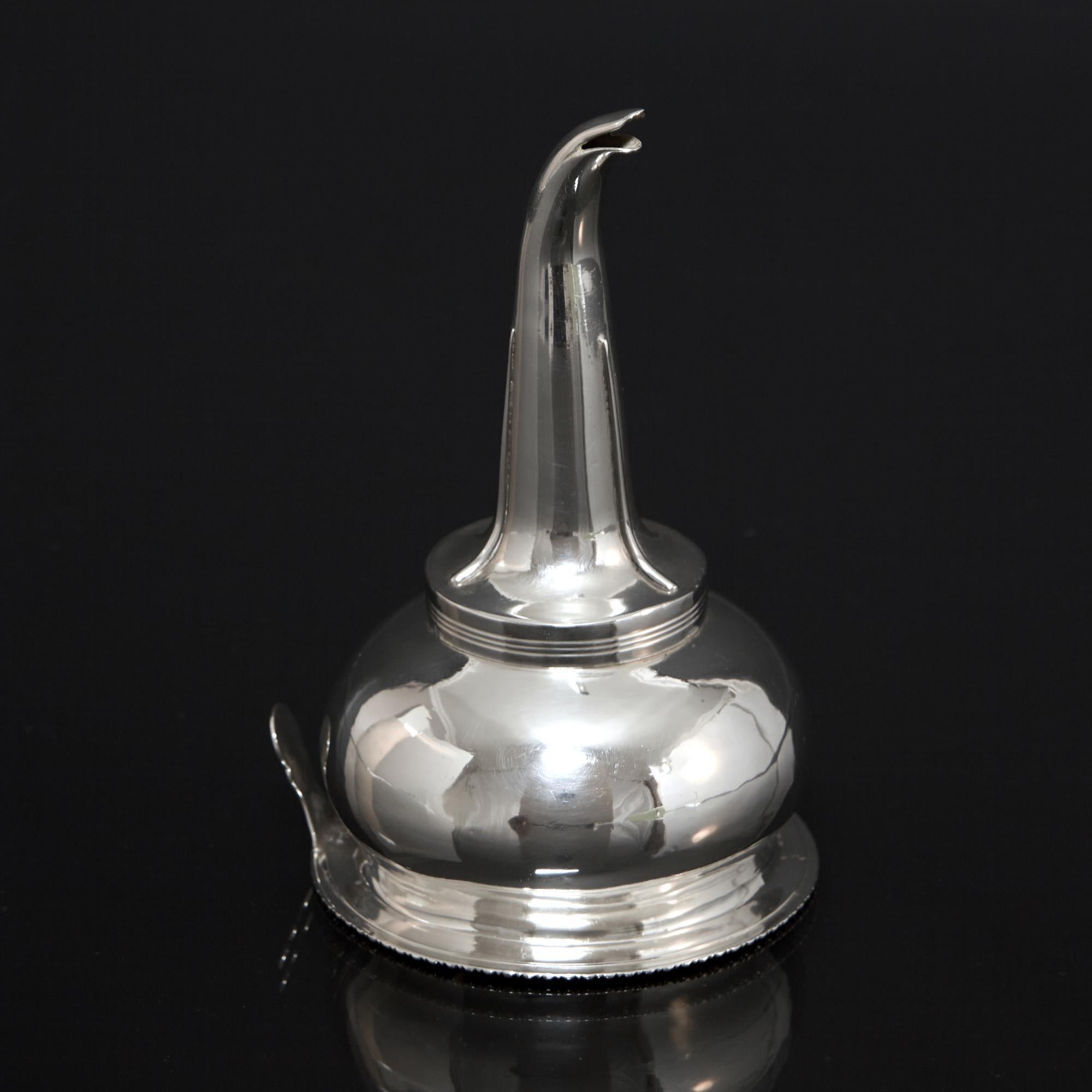 English Antique George IV Silver Wine Funnel, 1821