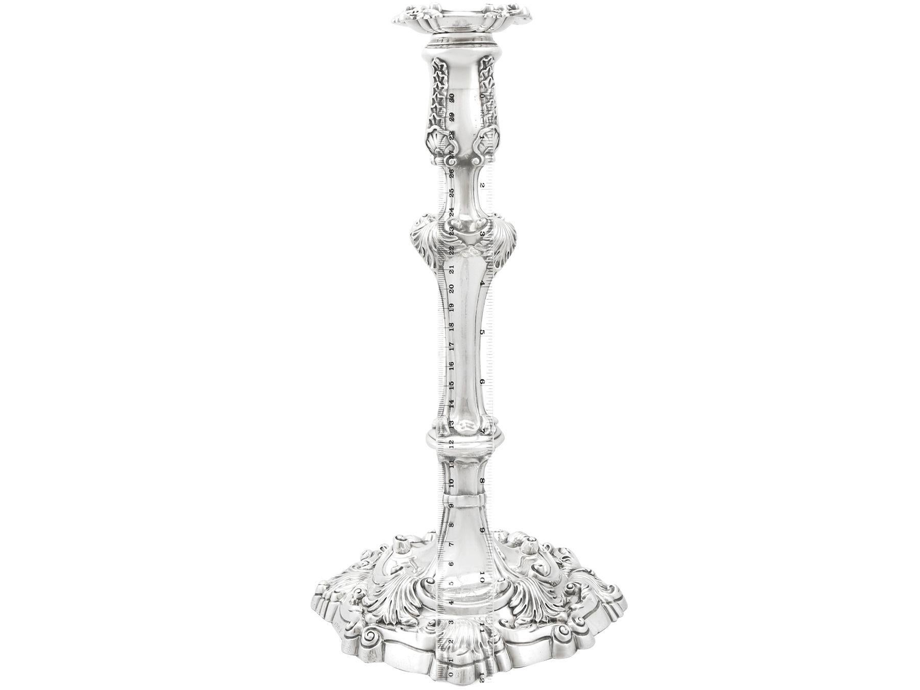 English Antique Sterling Silver Candlesticks For Sale