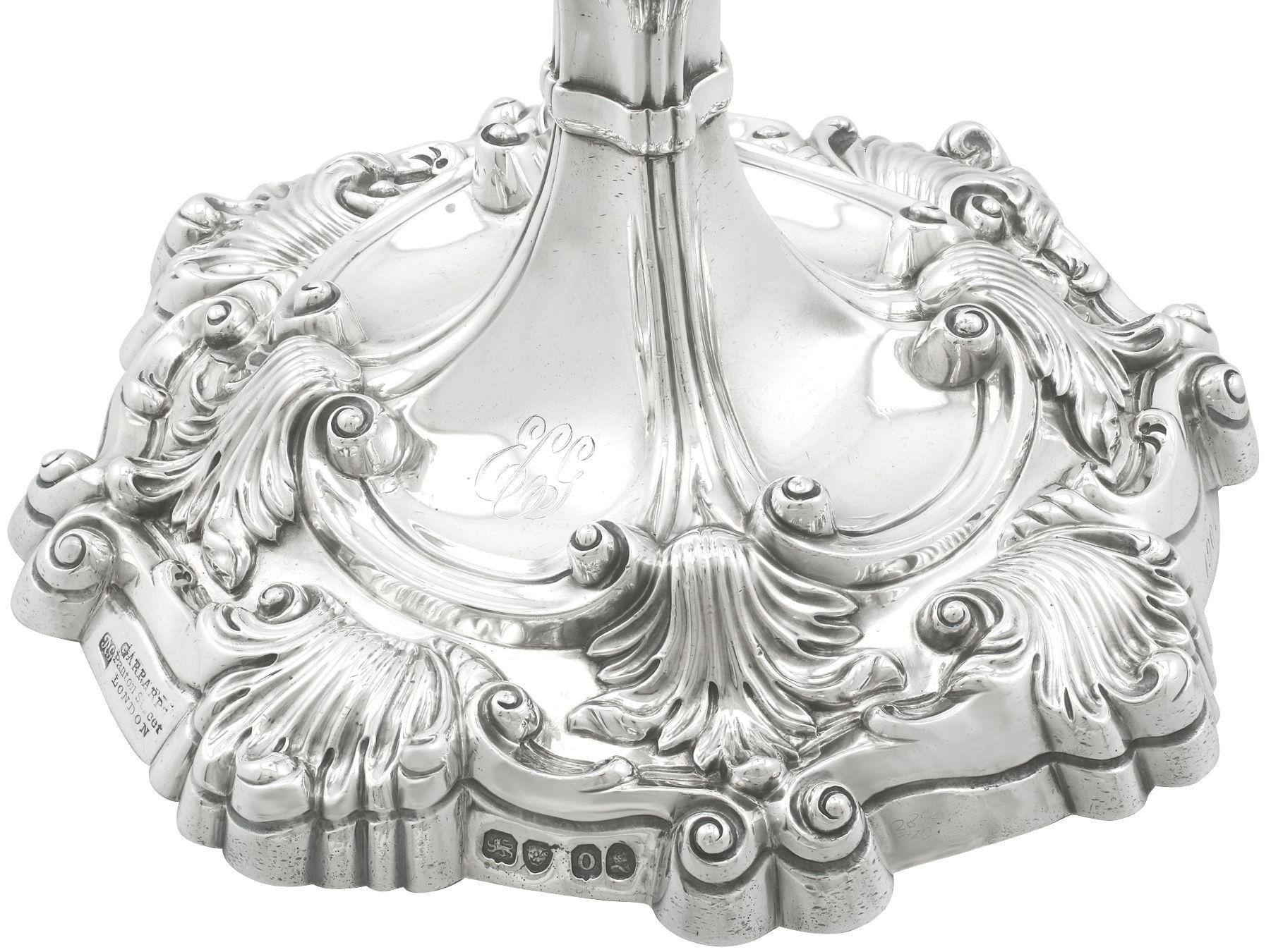 Chandeliers anciens en argent Sterling en vente 2