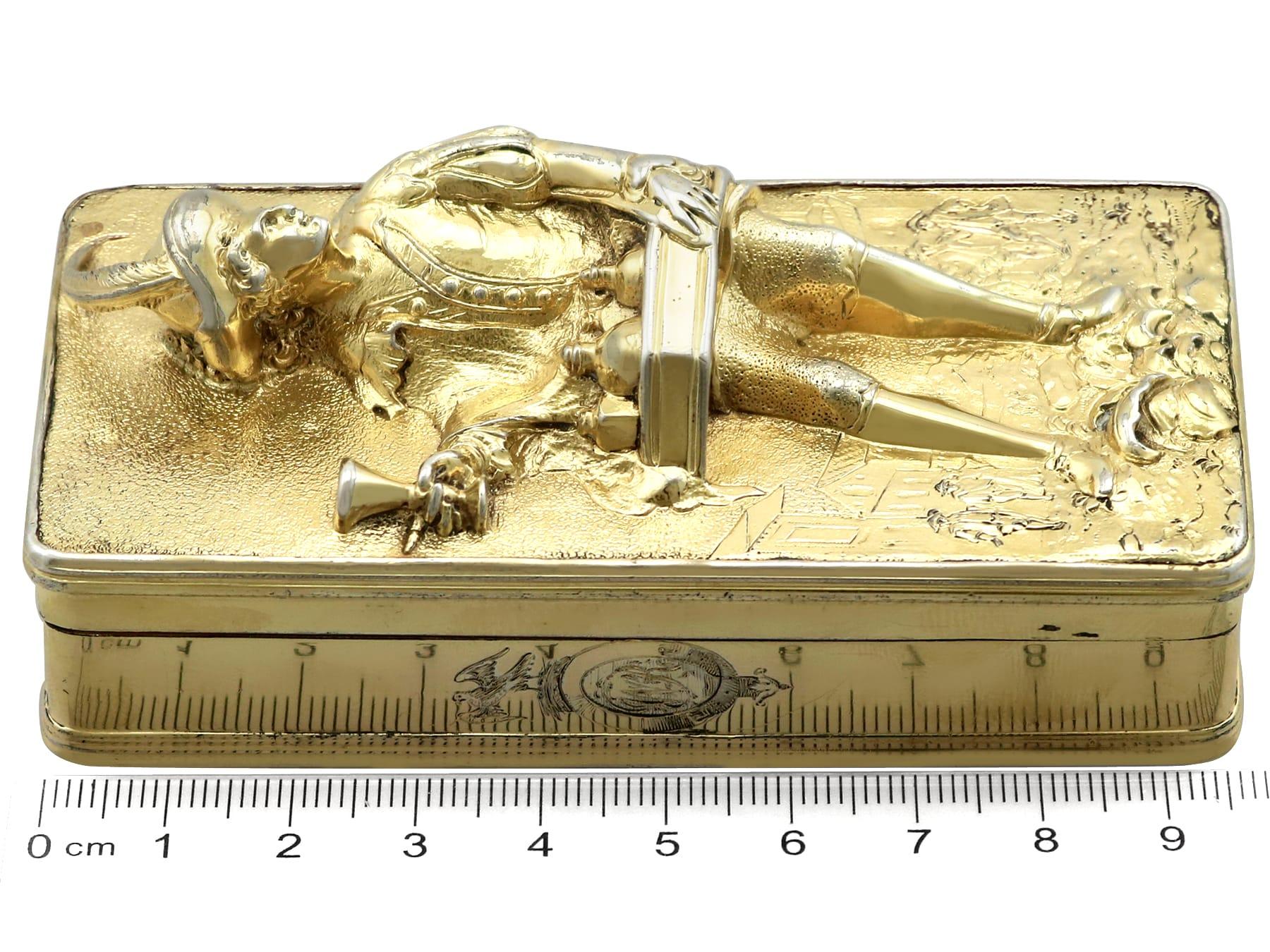 Antique George IV Sterling Silver Gilt Table Snuff Box  For Sale 12