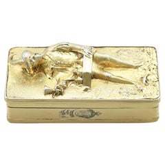 Used George IV Sterling Silver Gilt Table Snuff Box 