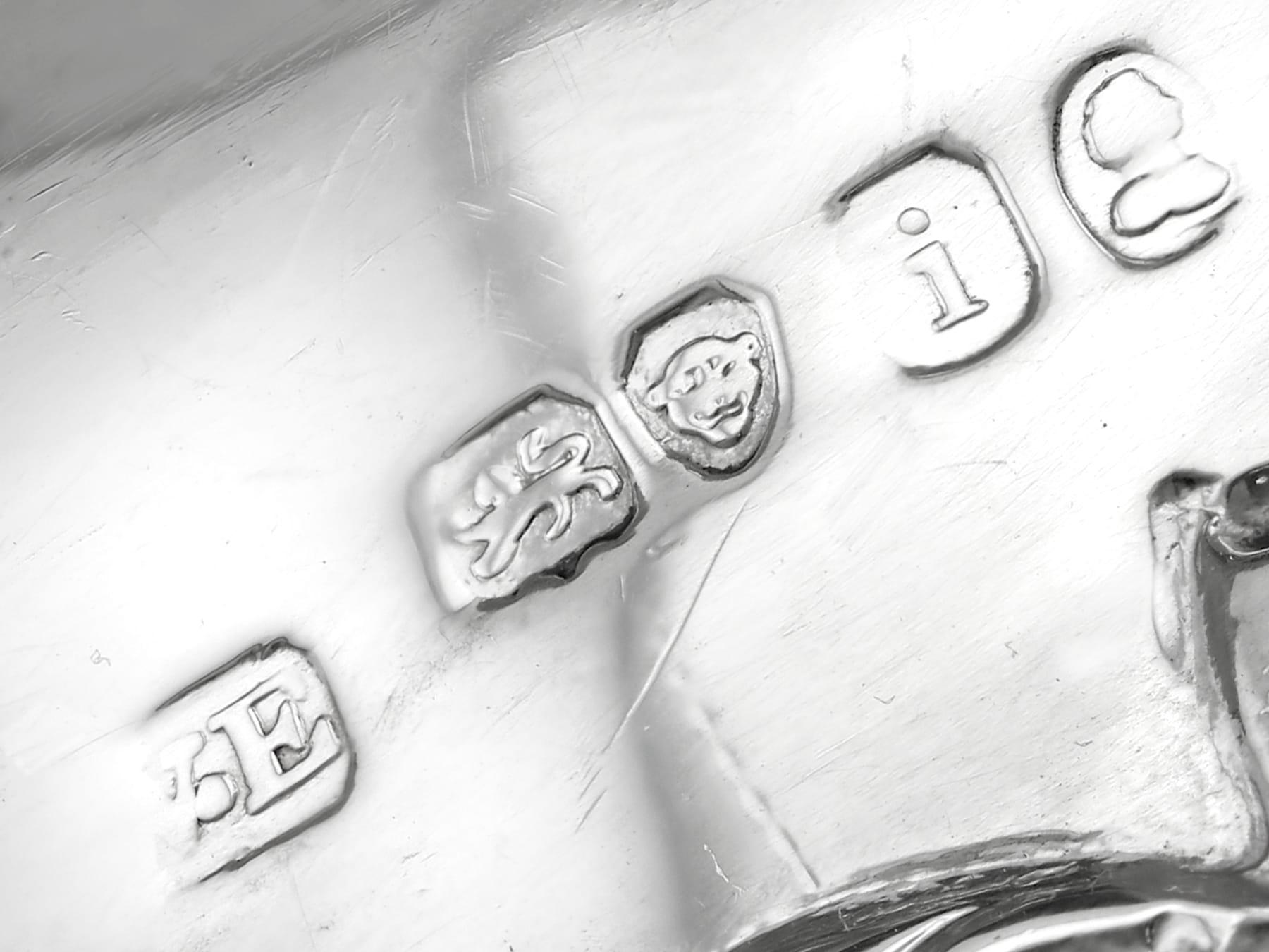 Antiguo tarro de mostaza de plata de ley Jorge IV en venta 4