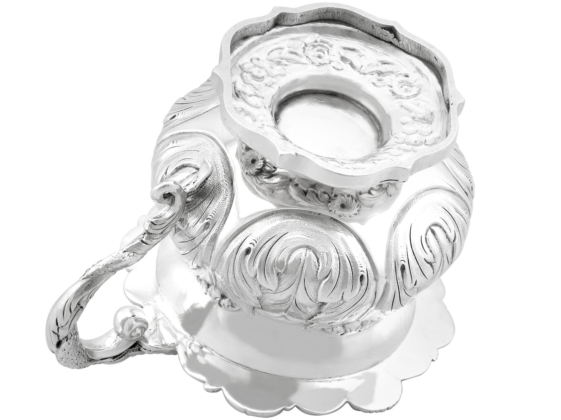 Antiguo tarro de mostaza de plata de ley Jorge IV en venta 8