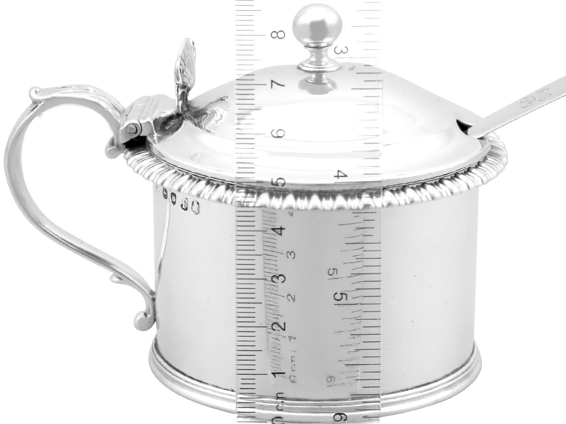 Antico vaso di senape in argento sterling di Giorgio IV in vendita 8