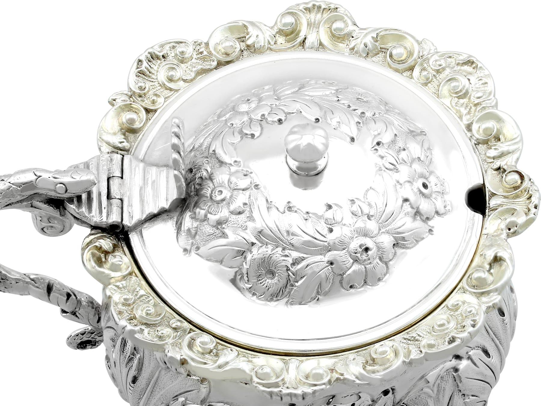 Antiguo tarro de mostaza de plata de ley Jorge IV en venta 2