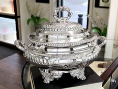 Antique George IV Sterling Silver Soup Tureen by James Barber, 1821