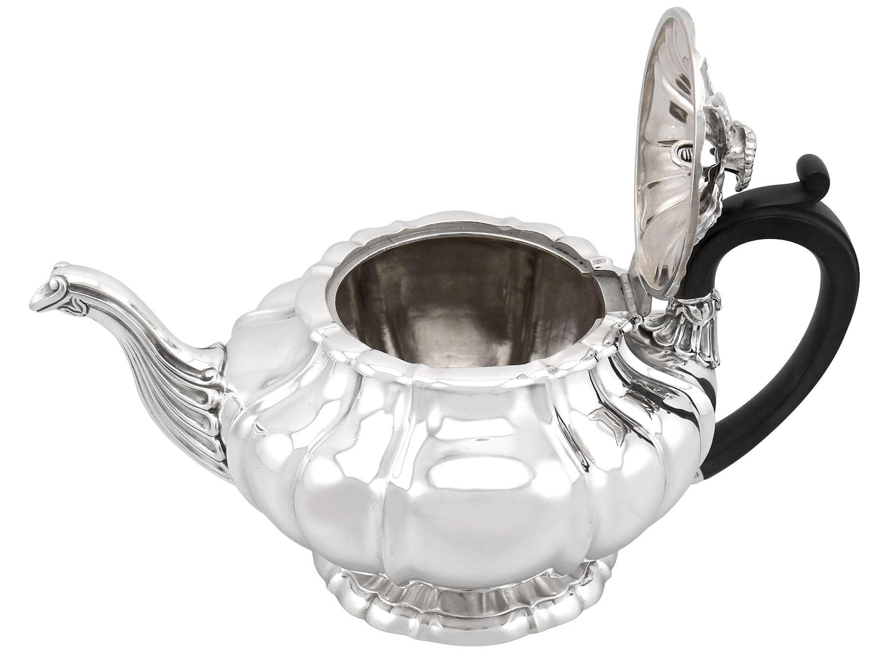 Antique George IV Sterling Silver Teapot by Paul Storr, 1827 1