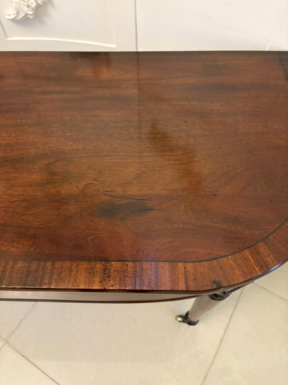 Antique George lII Figured Mahogany Console Table In Good Condition For Sale In Suffolk, GB