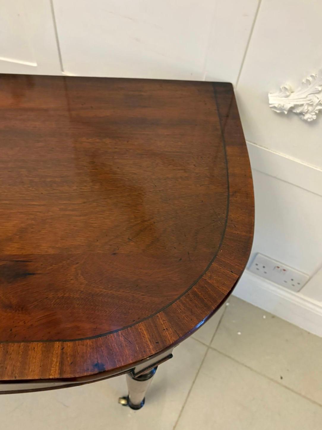 19th Century Antique George lII Figured Mahogany Console Table For Sale