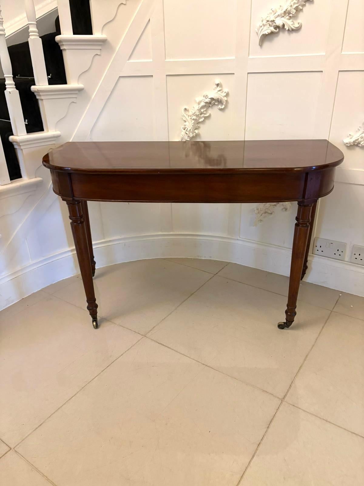 Antique George lII Figured Mahogany Console Table For Sale 2