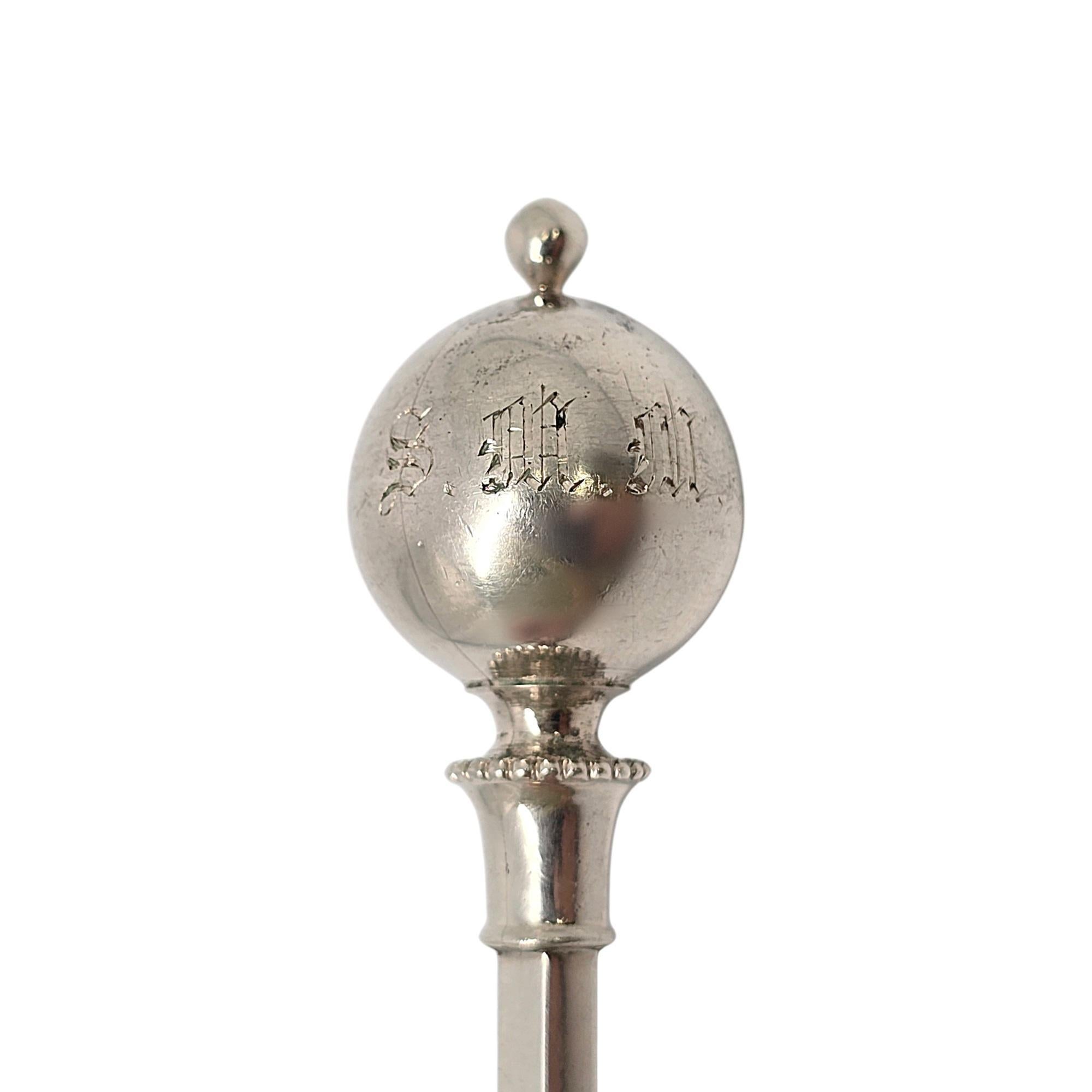 Antico George Sharp in argento Sterling Ornamental Ball Berry Spoon w/Mono #19865 in vendita 3