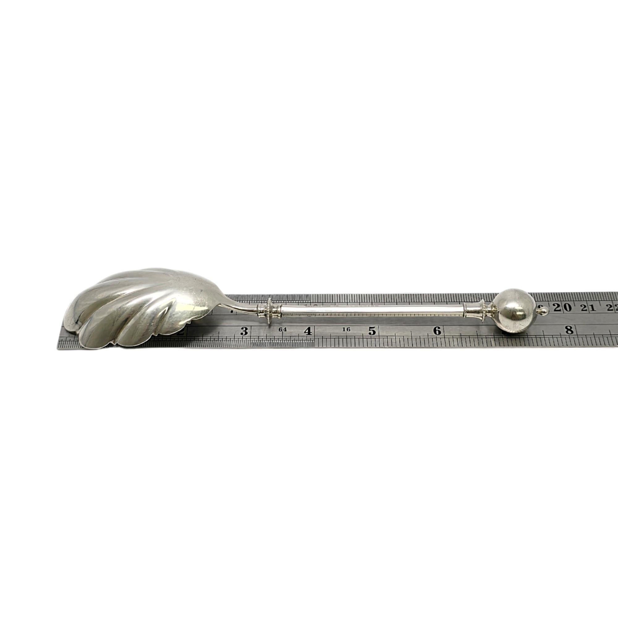 Antico George Sharp in argento Sterling Ornamental Ball Berry Spoon w/Mono #19865 in vendita 5