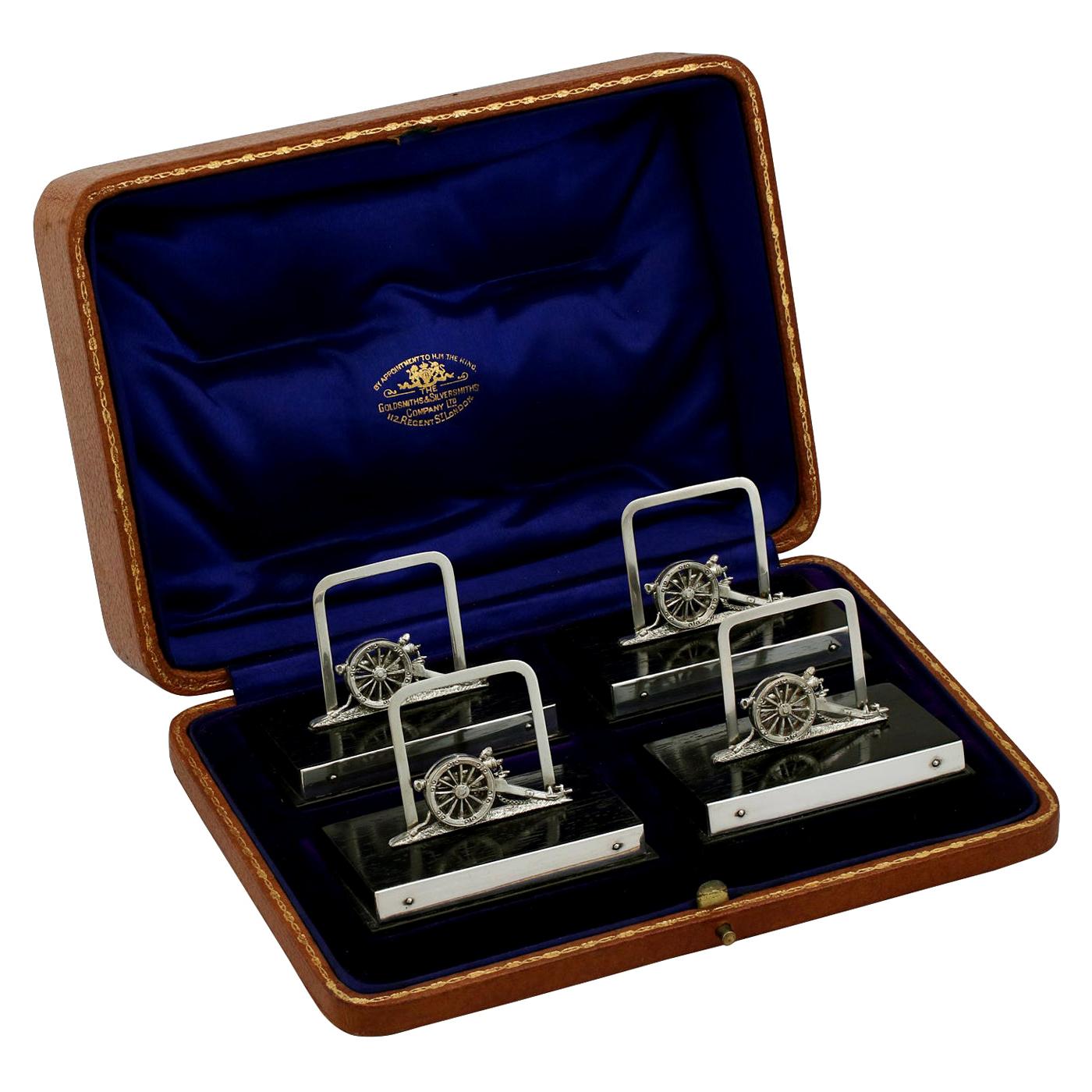 Sterling Silver 'HorseRacing' PlaceCard or Menu Holders by Hermés at