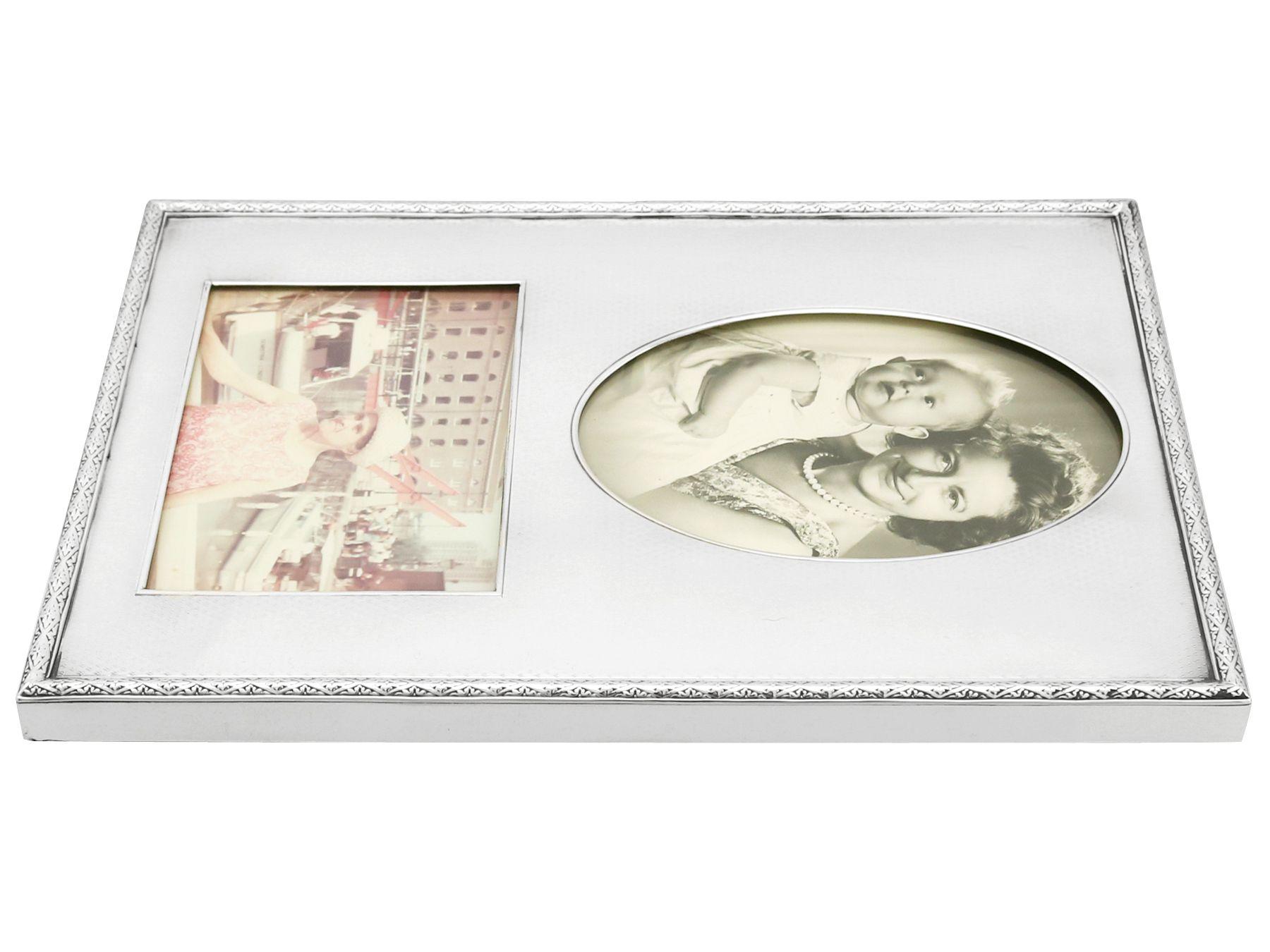 Antique 1914 Sterling Silver Double Photograph Frame 1