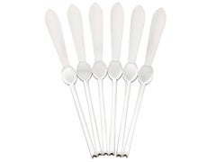 Antique 1920s Goldsmiths & Silversmiths Set of Six Sterling Silver Lobster Picks