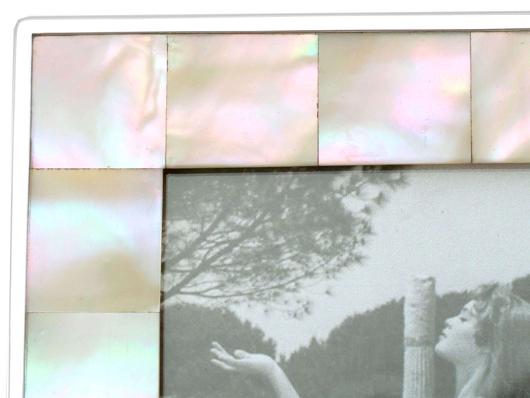 1920s Sterling Silver & Mother of Pearl Photograph Frame 2