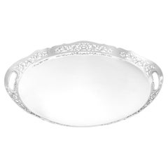 Antique George V 1923 Sterling Silver Gallery Tray by Mappin & Webb Ltd