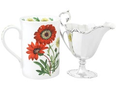 Antique 1933 Art Nouveau Style Sterling Silver Cream Jug / Creamer