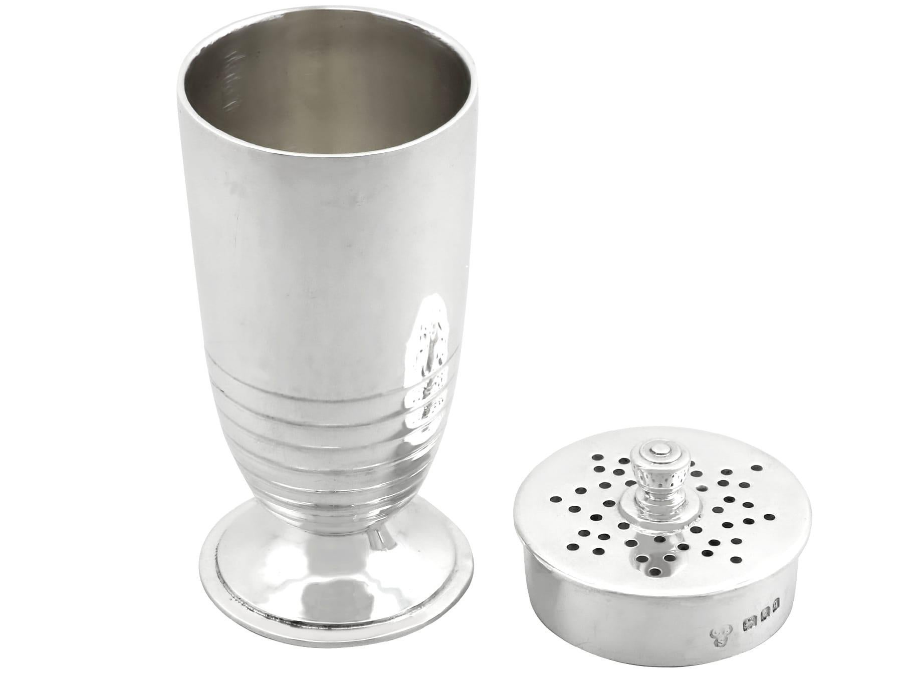 Antico set di condimenti in argento Sterling Art Deco di Giorgio V (1931) in vendita 5