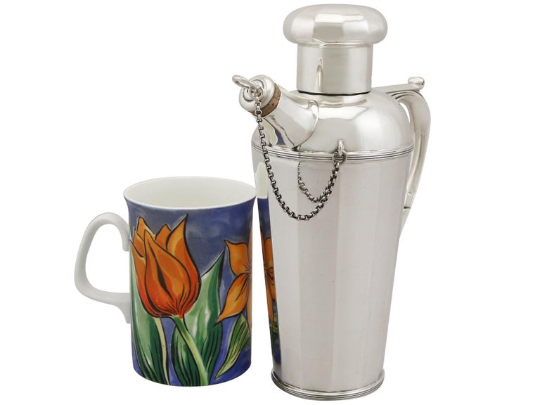 Antique Sterling Silver Cocktail Shakers For Sale at 1stdibs