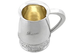 Antique George V Arts & Crafts Style Sterling Silver Mug (1911)