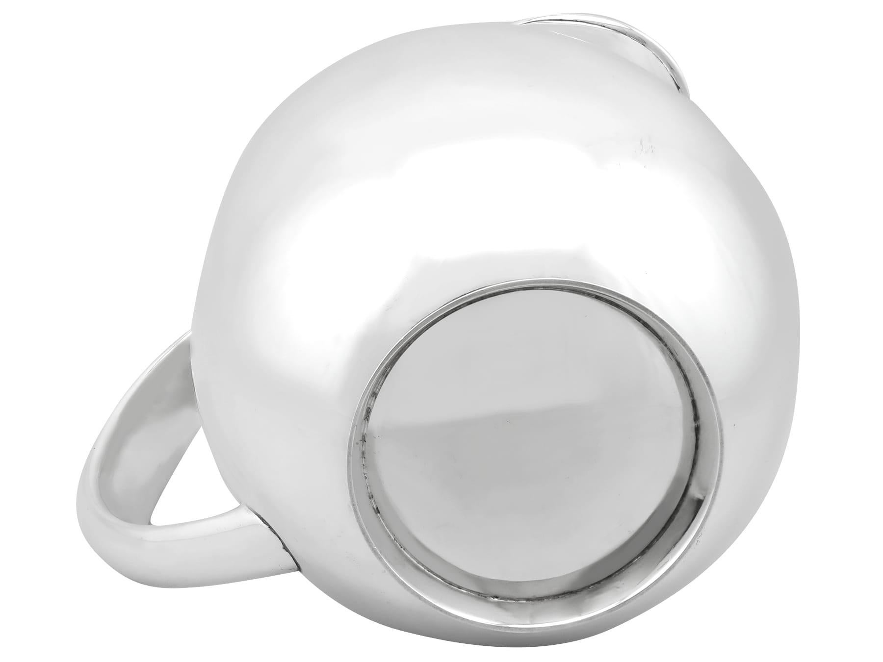 Antique George V Design Style Sterling Sterling Silver Jug (1934) For Sale 2
