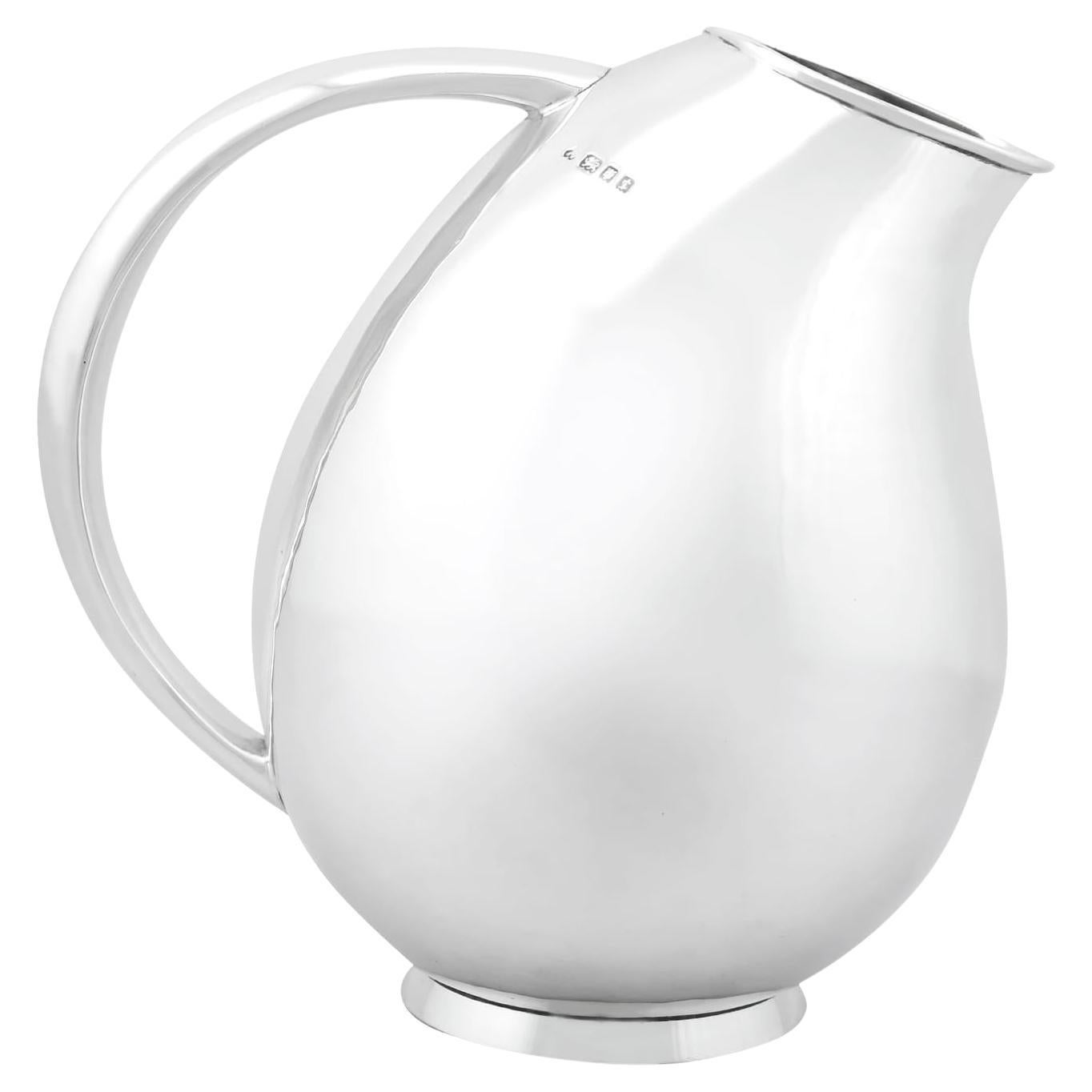 Antique George V Design Style Sterling Sterling Silver Jug (1934)