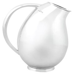 Antique George V Design Style Sterling Sterling Silver Jug (1934)